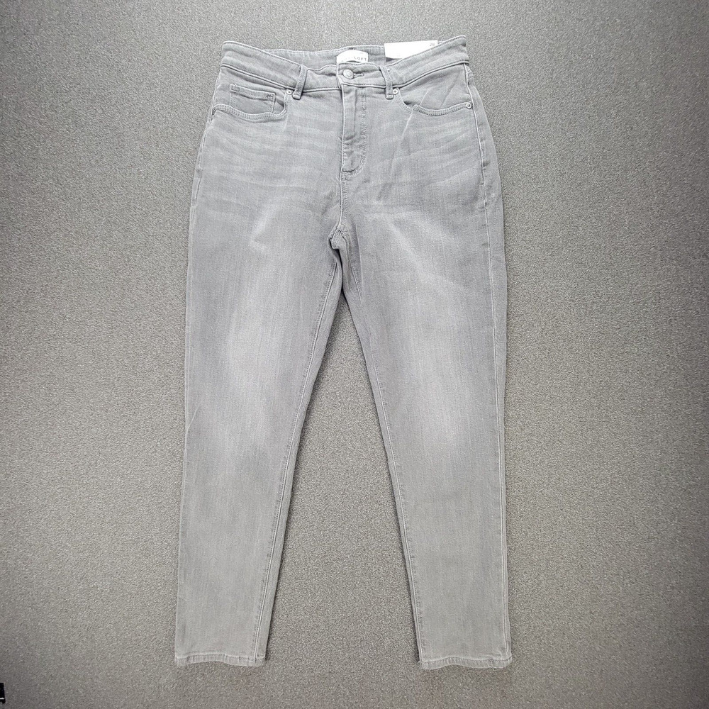 Ann Taylor Loft Size 28 Grey The Skinny Mid Rise Curvy Fit Jeans